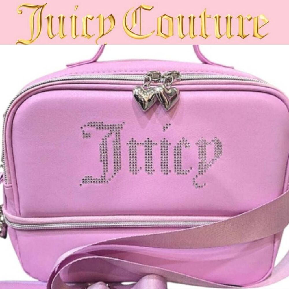 Juicy Couture Rhinestone Signature Logo Cooler Bag- Pink